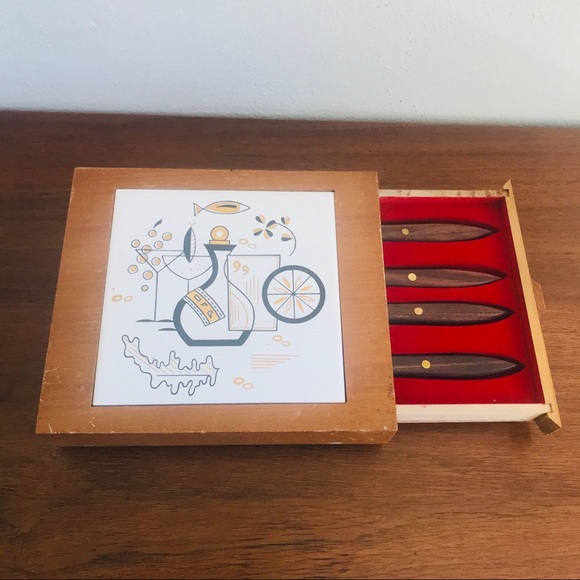 Vintage mcm Japanese cheese/bar tools trivet Fred roberts? - Picture 2 of 7